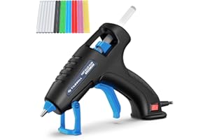 Tilswall Hot Glue Gun for Crafting, 60W Mini Melt Guns with 18pcs 7mm x 100mm Glue Sticks, Fast Heating Glue Gun for DIY, Art, Crafts, Sealing, Home Repairs, Card, Glass, Office Repair