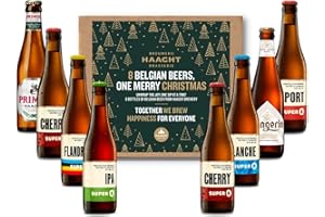 Haacht Belgian "8 Beers of Christmas" | Mixed case of Speciality Belgium Beers from the Haacht Brewery - Beer Gift Set Pack for Xmas| The Perfect Beer Present (8 x 330ml bottles)