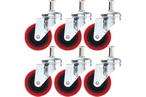 ONLINE BEST SERVICE 6 Pack 50mm Up to 150KG Swivel Castor Wheel Creeper Service Cart Stool Post Mount, Creeper for Furniture Trolleys Castor, Appliances