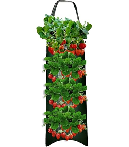 7 tasche verticali in feltro per piante da giardino coltivare contenitori sacchetti sacco da appendere alla parete fioriera verde campo vaso per fiori