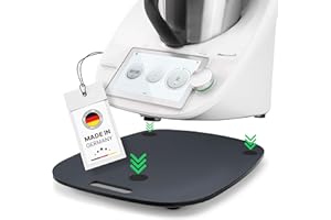 CAPTAIN FINGERFOOD Gleitbrett für Thermomix TM6 TM5 Anthrazit - Made in Germany - Fair produziert & in sozialer Werkstatt verpackt - Hochwertige Teflon Gleiter - müheloses Verschieben & sicherer Stand - Rollbrett