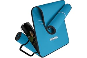 unycos - Esterilla de NBR y Poliéster para Yoga, Pilates y Fitness【E-Book, Correa de Hombro y Bolsa】Colchoneta Antideslizante de Alta Densidad (10/15 mm), Hipoalergénica y Ligera para Deporte en Casa