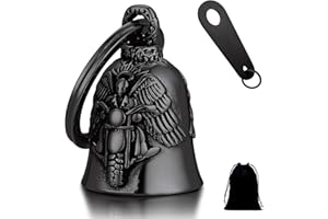 GREATRICH Schlüsselanhänger Motorrad Glocke Glücksbringer, Edelstahl Guardian Bell Biker Bell als Motorrad Deko und Geschenke Für Männer, Kleine Schutzglocke, Geschenk für Motorradfahrer
