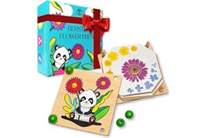 Berstuk Wooden Flower Press for Children (Panda) - Our Boys and Girls Flower Press Kit Measures 18cm x 18cm - Ideal Form of Arts and Crafts for Kids to Help Them Focus and Get Creative
