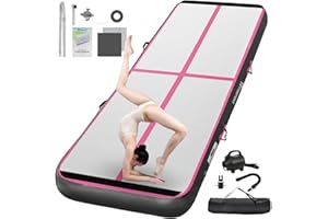 FBSPORT Esterilla para Airtrack, altura 10/20 cm, grosor 2/3/4/5/6/M, esterilla de gimnasia con bomba de aire, esterilla de entrenamiento con bolsa de transporte, esterilla de gimnasia para casa