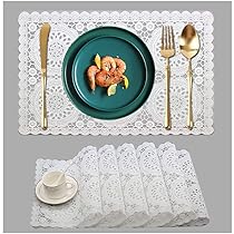 Set Di 8 Tovagliette Americane In Vinile Con Dettagli Oro Metallizzato – 30,5x45,7 Cm, Lavabili