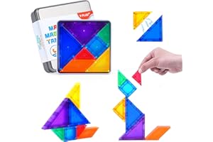 YPLUS Tangram Magnetisch – Neugierig machendes und unterhaltsames Reisespiel für Kinder ab 4, IQ Spiele, Flugzeug-Gadgets, perfektes Mitgebsel, sicher und leicht tragbar