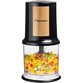 Bestron Electric Chopper, Electric Chopper Machine with Two Cutting Blades and 500ml Capacity, Large Pulse Button, 400 Watts,