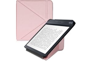 kwmobile Étui Compatible avec Kobo Libra H2O Coque - Étui à Rabat magnétique Tablette eReader Similicuir - Or Rose
