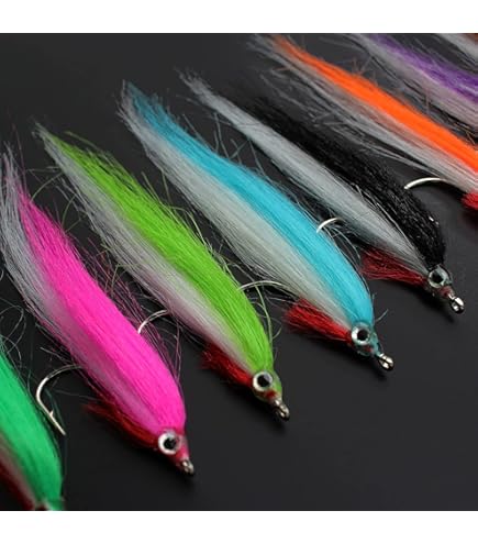 Esche Da Pesca A Mosca Finte Anguille/sand Eels, 4 Pezzi Per Acqua Salata, Misura 2/0 E 2, Colore Rosso/rosa #61C - Bestcity - Foto 3