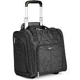 Amazon Basics Carry Under Seat Luggage Black Padded 35.3cm x 25.2cm x 38.5cm