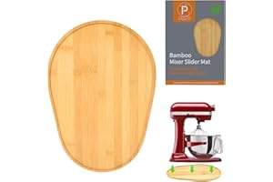 PQPO Alfombrilla Deslizante de bambú para batidora Compatible con batidora de pie con Bol elevable Kitchen Aid de 6/7/8 Cuartos, KN256WW Alfombrilla Deslizante para Accesorios de Cocina