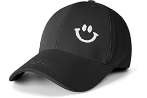 YAKASU Casquette Baseball Femme - Casquette Femme,Chapeau Ete Femme Unisexe avec Brodée Coton Anti-Soleil Sourire Baseball Cap pour Golf Tennis Sport Loisir Extérieur