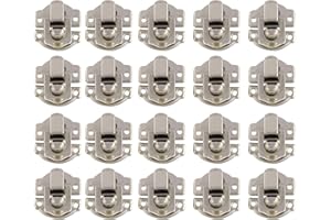 FLEYMU Vintage Box Latch Hasp Chiusura Serratura Scatola Gioielli Scatole Fibbia Metallo Retrò Chiusura Cassetti Hasp Cassetto Antico Box Fermo in Ferro per Armadietto Portagioie in Legno Decorativo (Bianco)