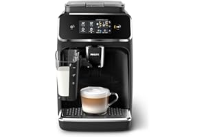 PHILIPS DOMESTIC APPLIANCES Philips Serie 2200 Cafetera Superautomática - Sistema de Leche LatteGo, 3 Variedades de Café, Pantalla Táctil Intuitiva, Negro Brillo (EP2231/40) [Clase de eficiencia energética A]
