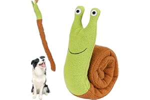 Jodsen Dog Toys for Boredom,Snail Pet Toy,Plush Pet Toys,Training to Decompress Dog Toys,Sniffing Molar Pet Supplies,Alleviating Boring Dog Toys (Green+Brown)