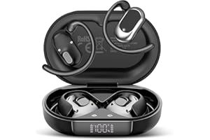 STECEi Open Ear Headphones, Bluetooth 5.4 Wireless Earbuds with Adjustable Ear Hooks, Powerful Sound, Air Conduction Earbuds with Mic, 36H playtime, Ultra-Comfort, IPX7 Waterproof Sports Earphones