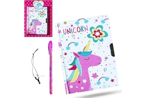 PEKA PEKÍTA Diario Secreto Niña Unicornio con Candado y Bolígrafo, Regalos Originales para Cumpleaños y Comunión de Niñas entre 4 y 12 Años, Kit de Papelería de Cuaderno Libreta y Bolígrafo para escribir