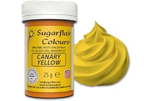 SUGARFLAIR COLOURS Sugarflair Spectral Concentrated Paste Colours Canary Yellow, Giallo, Colorante Alimentare Pasta, Colorante per Pasta di Zucchero e Mazapán - 25g