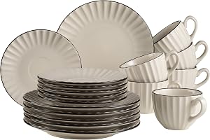 MÄSER Serie Osita 931968 Kaffeservis, Cream White, 18 st