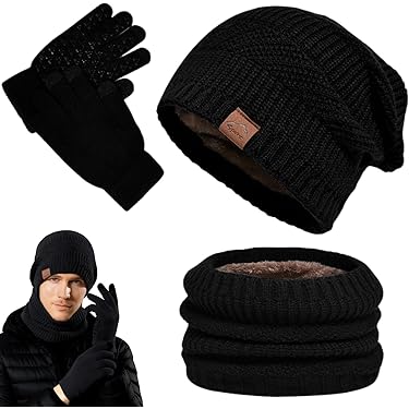 Lot Chaud : Bonnet + écharpe + Gants Polaire Carp'o - Neuf