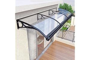 JFOZDM Marquesinas Exterior, Marquesina Puerta Exterior, Marquesina, Protección Solar/contra la Nieve/Lluvia, Tejadillo de Exterior para Porche/Delantero/Techo/Entrada, Instrucciones Incluidas