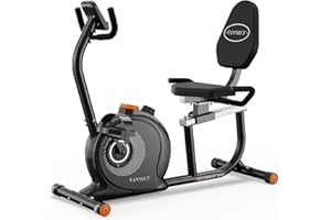 VANNECT Liegeergometer für Zuhause mit 16 verstellbaren Widerstandsstufen, Leise Liegerad Heimtrainer mit Großer Bequem Sitz, App-Konnektivität, Herzfrequenzsensoren, Bis 180kg Ergometer Fahrrad