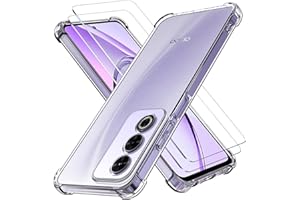 COPIKE Funda Antigolpes para OPPO A80 5G con 2 Piezas Cristal Templado y Protección de Cámara, Carcasa Silicona Suave TPU Anti-Choques, Transparente