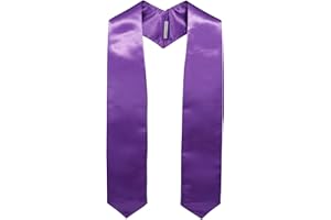 GraduationMall Graduation Stole for Adults Clergy Choral Stoles Academic Sash for School Church Ceremony Unisex 60"/72" 16 Colors