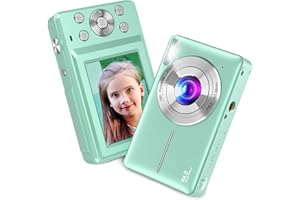 Digital Camera, Nsoela Vlogging Camera Rechargeable Digital Cameras FHD 1080P 44MP Compact Camera with 16X Digital Zoom, Portable Mini Camera with 1 Battery for Teens,Kids,Beginners（Green）