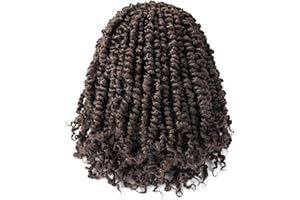 Passion Twist Hair 10 pouces 8 paquets Pré-torsionnés Passion Twist Crochet Cheveux Pré-bouclés Crochet Cheveux YDDM Court Passion Twist Cheveux Pré-torsionnés Extension de Cheveux (10 Pouces, 4#)