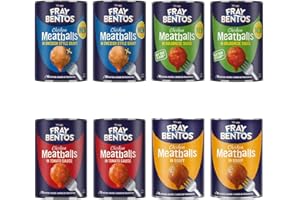 HOUSE OF HAYES Tinned Meatball Bundle Containing Fray Bentos Chicken Meatballs in Swedish-Style Gravy, Bolognese Sauce, Tomato Sauce, and Gravy.