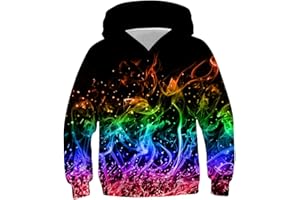 Fanient Kids Teen Girl Boy Hoodies 3D Print Vivid Animal Cartoon Graphic Sweatshirt Pocket Pullover Hoodie for 6-16Y