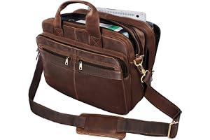 STILORD "Alexander" lärarväska herr läder retro aktväska laptopväska kontorsväska affärsväska stor XXL axelväska med tredelad