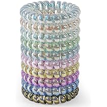 SHULLIN 12 Stück Spiralförmige Haargummis – Telefonkabel-Design, Bunt, Schonend, Ca. 5,5 Cm Breit