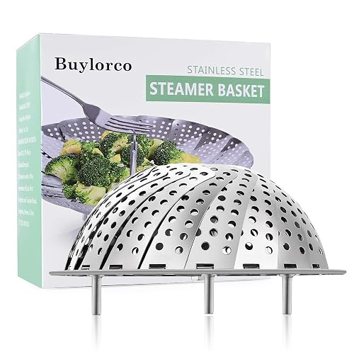 Buylorco Dampfgarer-Einsatz Edelstahl, faltbar