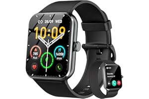 Baolubao Reloj Inteligente Hombre Mujer, 1.85" Smartwatch con Llamadas y Whatsapp Mensajes Bluetooth, Pulsómetro, Monitor de Sueño, 100+ Modos Deporte, Monitores de Actividad para Android iOS