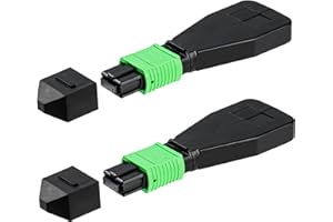 GwliUni 2Pcs MPO Single Mode Female Loopback Plug Supports 12 Fiber Core 6 Channels for 40G 100G Networks and QSFP Testing