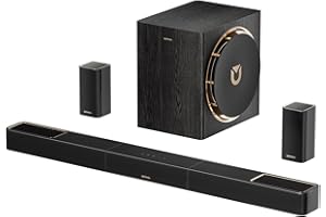 ULTIMEA Skywave X50 5.1.4 Professionelle Soundbar mit Dolby Atmos, 760W Surround Sound System mit 8" Subwoofer & 2 kabellosen Rear-Lautsprechern, GaN-Verstärker, 4K HDR Pass-Through, HDMI eARC, BT 5.4