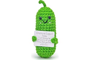 COLEESON Pepinillo de apoyo emocional, regalos de Pascua para ella, regalo de apoyo emocional positivo para mujeres, regalos positivos de buena suerte para mujeres, pepino de pepinillo positivo, planta de