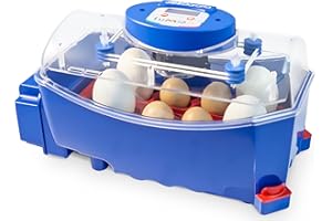 Borotto Lumia 8 | Incubatrice per Uova Automatica per 8 Uova o 32 Piccole con Girauova Automatico e Controllo della Temperatura | Made in Italy
