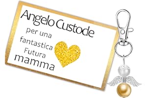 MKISHINE Biglietto regalo con angelo portachiavi custode Regali Per Future Mamme Idea Regalo Futura Mamma