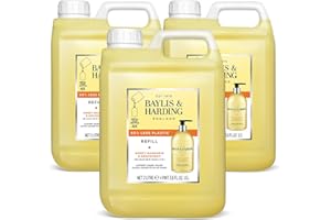 Baylis & Harding Sweet Mandarin and Grapefruit Hand Wash 2 Litre Refill (Pack of 3 - Total 6 litres) - Vegan Friendly
