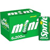 Sprite Lemon Lime, Low Calorie Soft Drink, Pack 6 Cans 200 ml | Refreshing drink lemon lime, natural aromas, without preserva