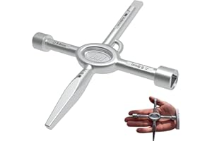 Millenium Works Clé 4 voies Professionnelle | Carré, Triangle | Pour Ouverture Armoire et Coffret Électrique, Local Technique, Compteur EDF-GDF, Poubelle | Outil Universel Pour Plombier, Électricien.