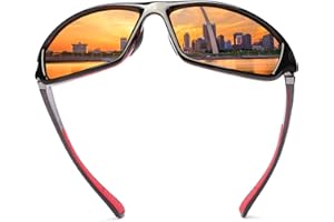 YIMI LJIMI Gafas de sol polarizadas Gafas deportivas 100% protección UV400 CAT 3 CE para hombres y mujeres ciclismo pesca MTB running conducción golf bicicleta deportes al aire libre súper ligero montura