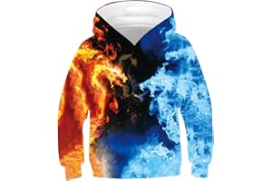 TUONROAD Hoodie Niño Funny 3D Sudaderas con Capucha Unisex Sweatshirt Niña Manga Larga Sweater Hoody 6-14 Años