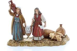‎MORANDUZZO Moranduzzo Frauen mit Amphoren und Kleidern für Krippe 10 cm Maßstab 1:20 - Unzerstörbare Krippenfiguren - Arabischer Stil, Handbemalt, Offizielles Produkt, Hergestellt in Italien, Bildhauer M. Landi