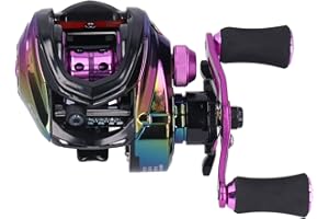 BONKZEBU Rapport de Vitesse élevé 8.1: 1 Moulinet de Pêche Baitcasting Roue de Pêche Légère en Métal Moulinet Sortant à Ligne Lisse Roue de Pêche à Rapport élevé pour Une Récupération