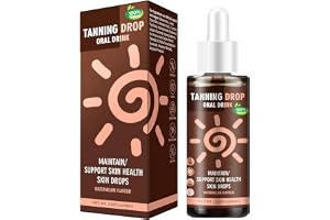 Bronsningsdroppar att dricka 60 ml – Självbronserande för naturlig solbränna utan sol, bronserande oljeserum för ansikte och kropp
